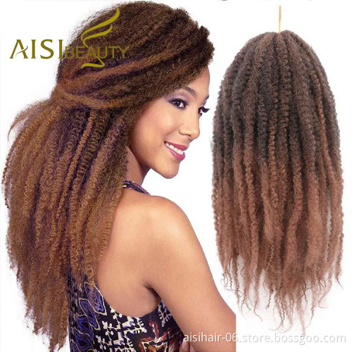 Aisi Beauty Wholesale Multi Color Soft Afro Kinky Marly Braiding Hair Extensions Crochet Hairpiece Synthetic Braiding Hair